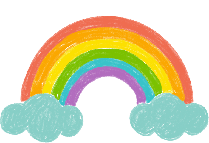 Rainbow with Clouds